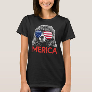 Camiseta Merica Poodle Bandera Americana 4 De
