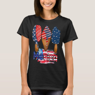 Camiseta Merica Popsicle 4 de julio Rojo Azul Blanco USA Fl