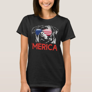 Camiseta Merica Rottweiler Bandera Americana n