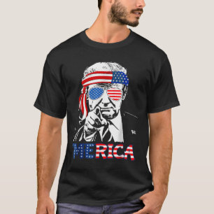 Camiseta Merica Shirt Felíz 4 De Julio Merica Trump