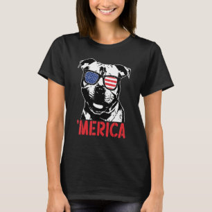 Camiseta Merica Staffordshire Bull Terrier Bandera American