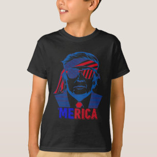 Camiseta Merica Trump Feliz 4 De Julio Bandera Norteamerica