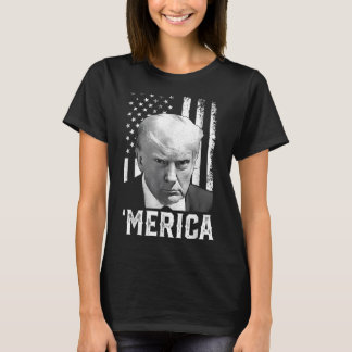 Camiseta Merica Trump Feliz 4 De Julio Bandera Norteamerica