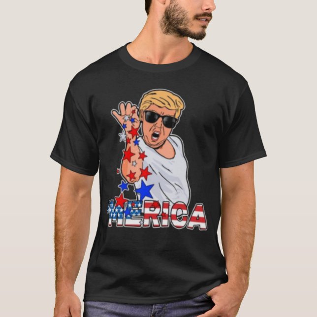 Camiseta Merica Trump Salt Bae 4 De Julio De 2020 President (Anverso)