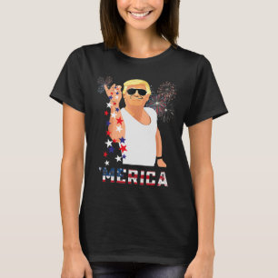 Camiseta Merica Trump Se Adapta A La Bandera Estadounidense