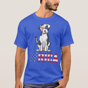 Camiseta Merica USA Flag Great Dane Dog Sunglasses 4th Of J