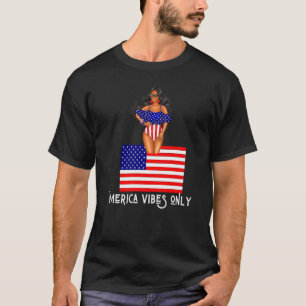 Camiseta Merica Vibes Solamente Mujeres Patrióticas Nos Cor