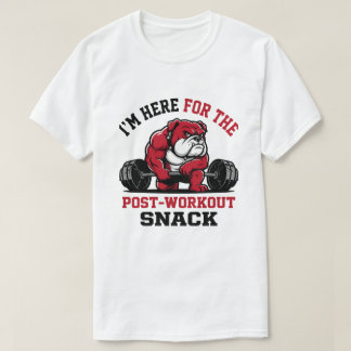 Camiseta Merienda divertida para bulldog de gimnasio despué