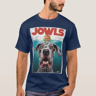 Camiseta Merle Gran Danés Mejillas Pawsop Ojo Azul Marrón P