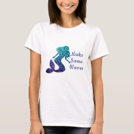 Camiseta Mermaid aqua azul sombría Esparkles Hacer algunas