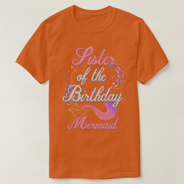 Camiseta Mermaid Birthday Mom (Diseño del anverso)