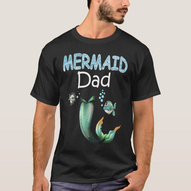 Camiseta Mermaid Dad Cool Family Matching Set (Anverso)