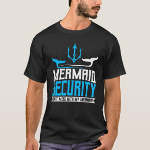Camiseta Mermaid Daddy Merdad Dad Dad Papa Merman Cumpleaño