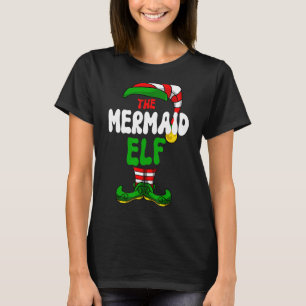 Camiseta Mermaid Elf Family Mating Group Feliz Navidad