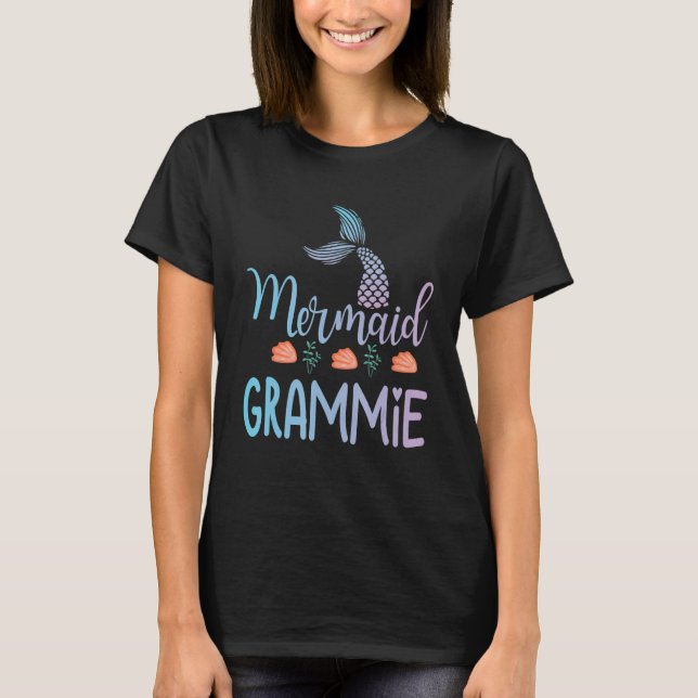 Camiseta Mermaid Grammie Feliz De Mí Nana Mamá Hijo (Anverso)