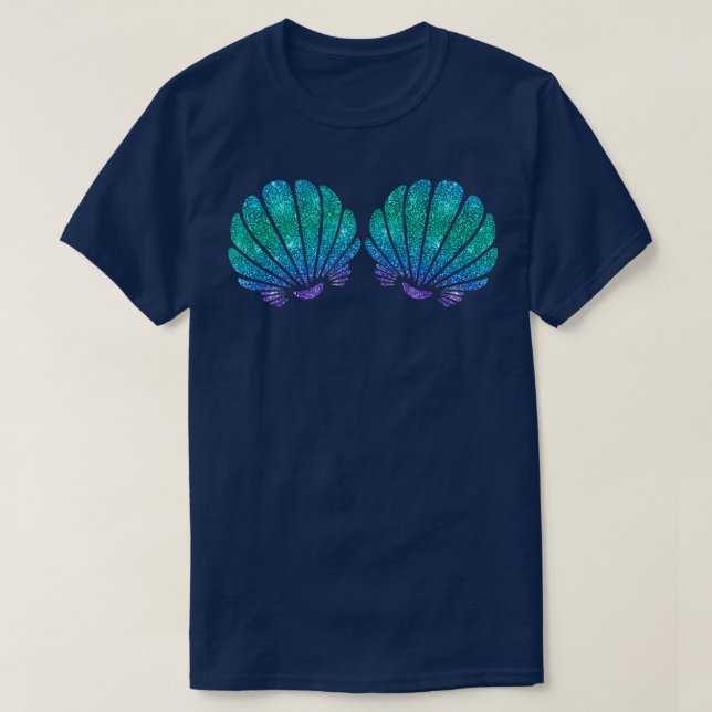 Camiseta Mermaid Sea Shell Bra Costume (Diseño del anverso)