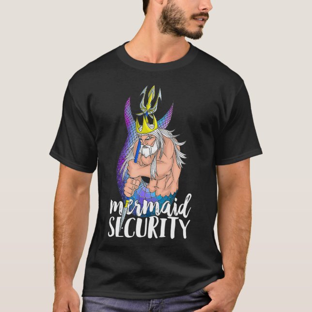 Camiseta Mermaid Security Merdad Fuerte New Mer Dad Christm (Anverso)