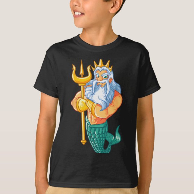Camiseta Mermaid Security Shirt _ Funny Merman Swimming Gif (Anverso)