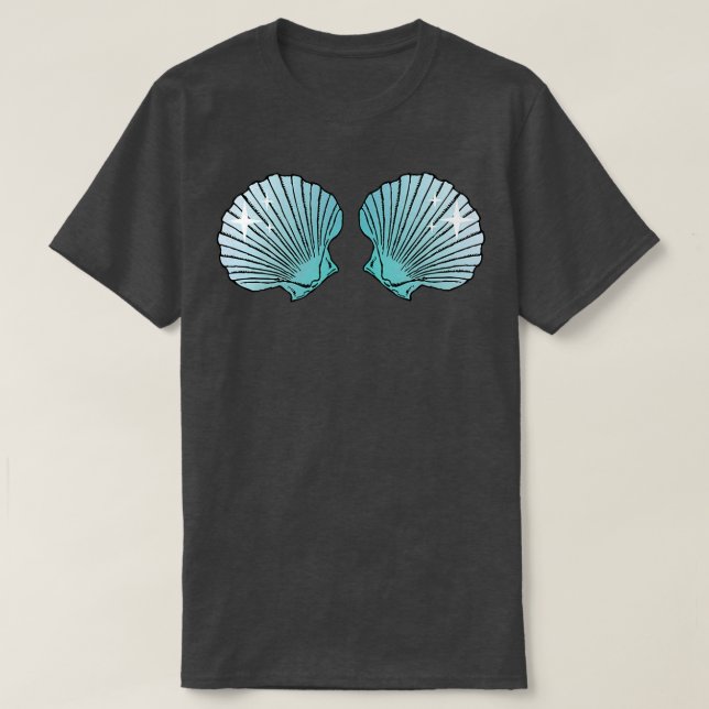 Camiseta Mermaid Shells Green Sparkles (Diseño del anverso)