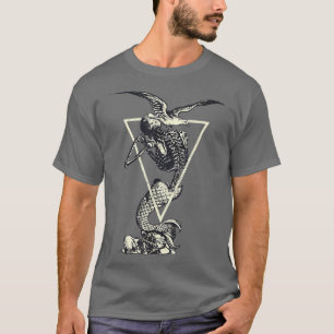 Camiseta Mermaid Skeleton Skull T-Shirt