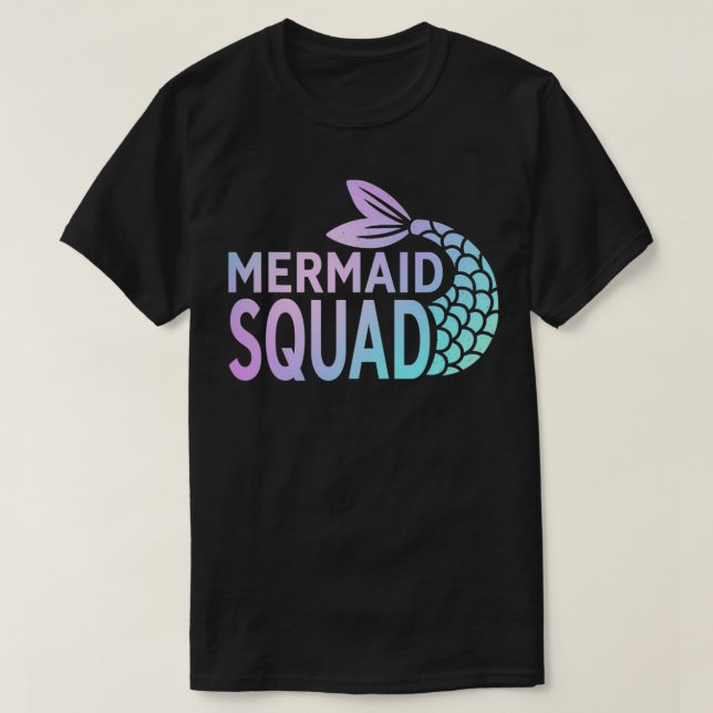 Camiseta Mermaid Squad Birthday Squad for Party Mom Mama Gi (Diseño del anverso)