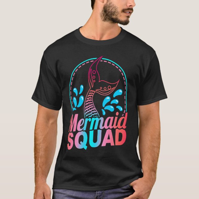 Camiseta Mermaid Squad Mermaid Mommy  Mermaid & Mermaids (Anverso)