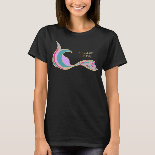 Camiseta Mermaid Strong Mermaid Tail Dark (Anverso)