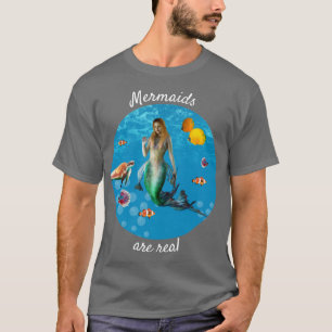 Camiseta Mermaid subacuático Treasure Hunt Fantasy Blue