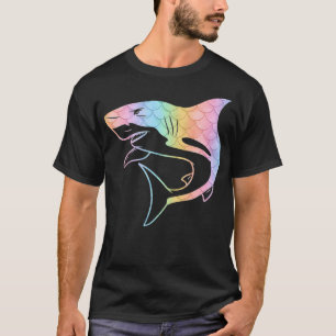 Camiseta Mermaid Tee Cute Swim Great White Shark Premium 