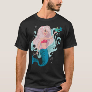 Camiseta Mermaid Tshirt Pescado Subacuático de seguridad de