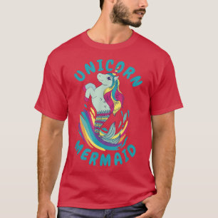 Camiseta Mermaid Unicorn Feminine Strong Woman 