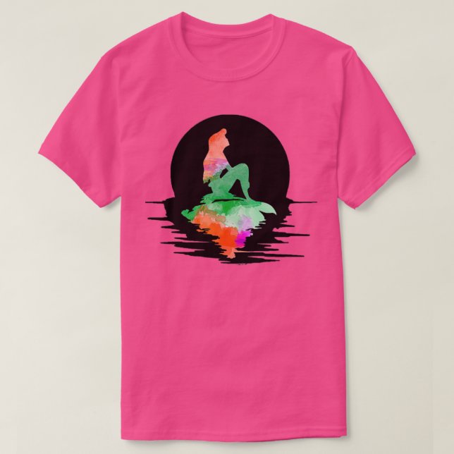 Camiseta Mermaid watercolor silhouette (Diseño del anverso)