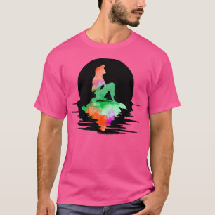 Camiseta Mermaid watercolor silhouette