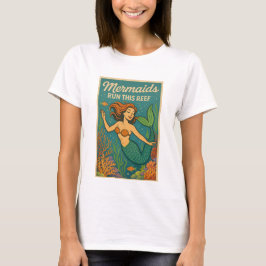 Camiseta Mermaids Run This Reef | Funny Retro Coral Fish