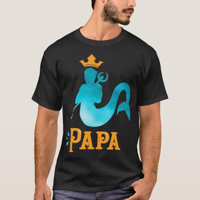 Camiseta Merman Mermaid Papa Guay regalos para los padres (Anverso)