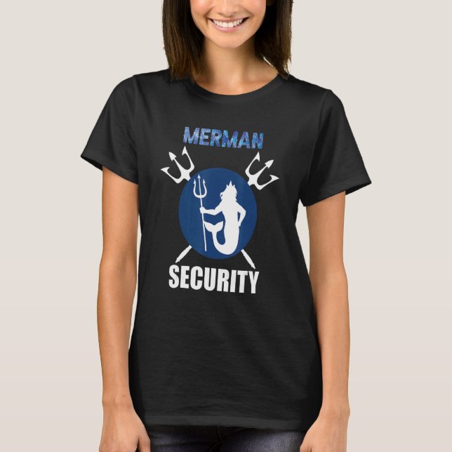 Camiseta Merman Merman Mermaid Security Mer Beard Merman Me (Anverso)
