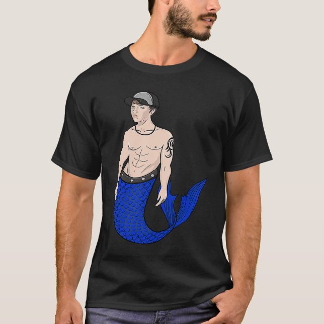 Camiseta Merman Mermen Merboy Majestic Boy Mermaid Swimmer (Anverso)
