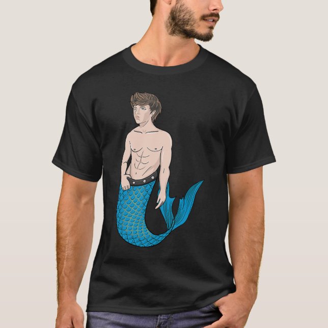 Camiseta Merman Mermen Merboy Majestic Boy Mermaid Swimmer (Anverso)