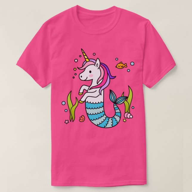 Camiseta Mermicorn Mermaid Cute Diversión (Diseño del anverso)