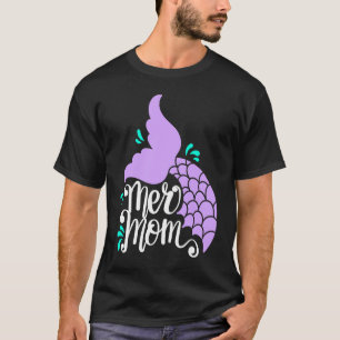 Camiseta Mermom Sirena Mamá Letra a Mano Mamá Natación Sire