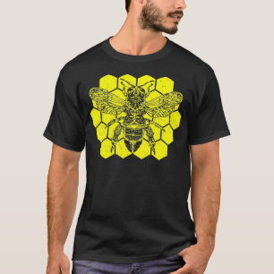 Camiseta Merovingian BEE Masonic Style Design Honeycomb