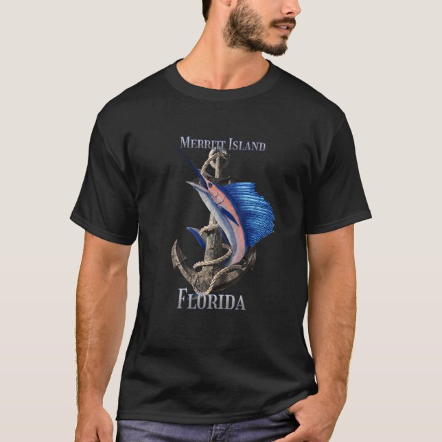 Camiseta Merritt Island Florida pez espada Marlin Ocean Fis (Anverso)