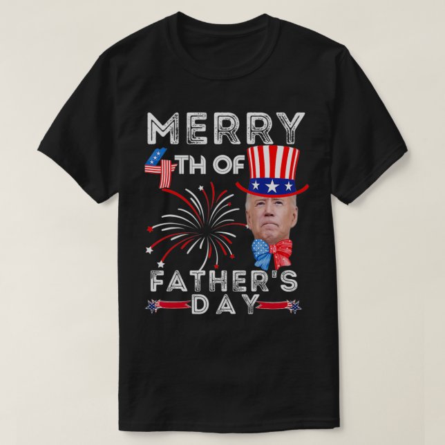 Camiseta Merry 4th Of Father's Day 4th of July  (Diseño del anverso)