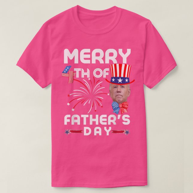 Camiseta Merry 4th Of Father's Day 4th of July  (Diseño del anverso)
