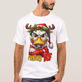 Camiseta Merry AF 2 - Sarcásticos Navidades de pato gruñón