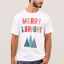 Camiseta Merry and Bright Festliches Weihnachtsdesign