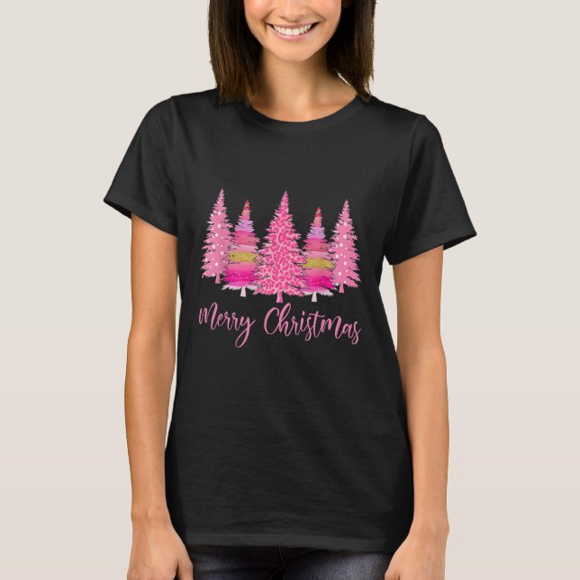 Camiseta Merry And Bright Nk Christmas Tree Merry Xmas Girl (Anverso)
