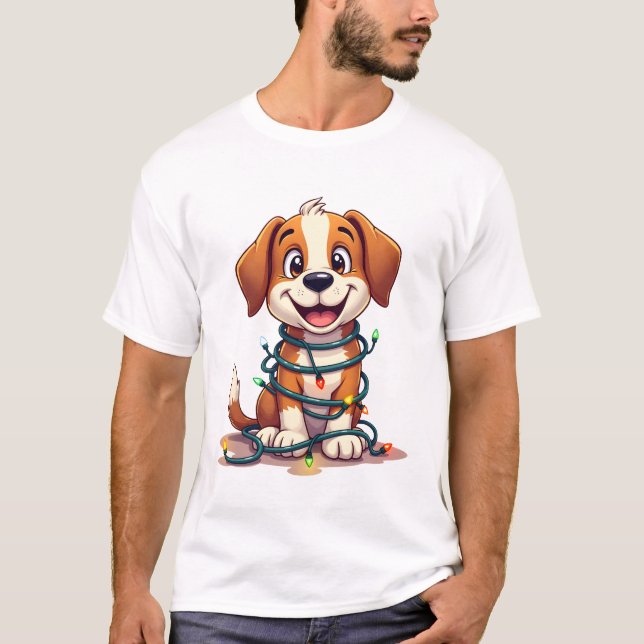 Camiseta Merry Beagle Lights (Anverso)