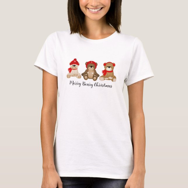 Camiseta Merry Beary Navidades lleva el invierno (Anverso)