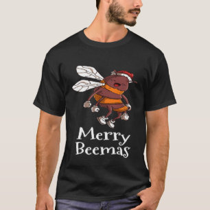 Camiseta Merry Beemas Feliz Navidad Papá Noel Gorra Beekeep